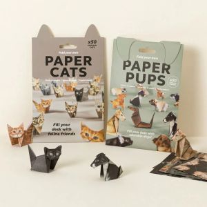 New PaperCats DIY Handmade 3D Animal Cat Dog Puzzle Toy Book Educational Crafts Paper Folding Kit for Children