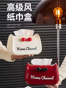 Elegant French Dinner Napkin Holder Desktop Paper Towel Box Living Room Coffee Table Decorative Design Napkin Storage Box