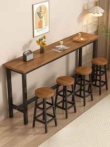 Global Bar Table with Chairs Set 160/180cm Long Narrow High Foot Table for Living Room Family