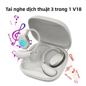 Tai Nghe Dịch Ngôn Ngữ 150 Ngôn Ngữ Dịch Thuật Giọng Nói Tức Thì Hai Chiều Theo Thời Gian Thực Cho Du Lịch Học Tập Kinh Doanh Di Động Màu Trắng/đen