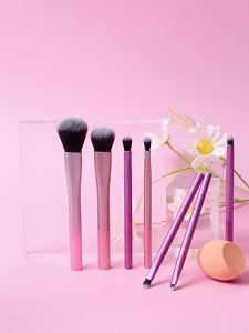FOCANO 8pcs Makeup Brush Kit Soft Synthetic Hair Make Up Brushes Foundation Blush Eyeshadow Cosmetic Makeup Tools