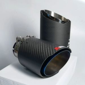 Akrapovic Car Exhaust Tip Carbon Fiber Design Reflective Matte Straight Ekzos Kereta Muffler End Pipe Automotive Accessories Stylish Decoration
