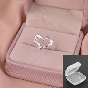 925 Sterling Silver Unique Design Lava Heart Ring Irregular Simple High-End Sensation Fashionable Jewelry for Women