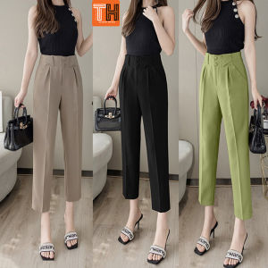 Quần tây baggy nữ lưng cao cạp to 6cm đính 2 cúc xinh xinh