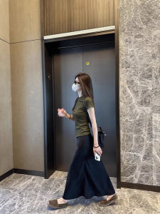 Silk Satin Acid Womens Mini Skirt High Waist Bodycon Fish Tail Gauzy Feel a Line Long Skirt Summer New Arrival