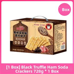Naziba | Truffle Ham Soda Quinoa Chia Seeds Flavor Savory Crispy Individually Packed Biscuits