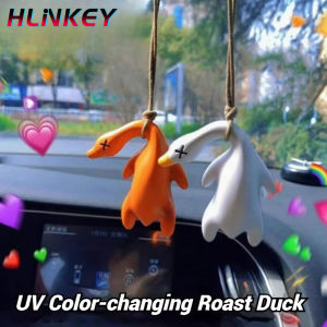 HLINKEY Color Changing Duck Funny Color Changing Roasted Duck Car Hanging Keychain Car Pendants Accessorie Bag Kay Chain