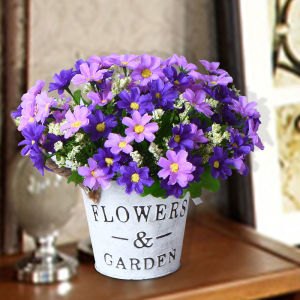 Hoa Giả Mô Phỏng Trang Trí Cắm Hoa Sắt Nghệ Thuật Kiểu Mỹ Bó Hoa Giả Cây Bonsai Nhỏ Đồ Trưng Bày Trang Trí Phòng Khách Bàn Ăn Hoa Lụa Bằng Nhựa