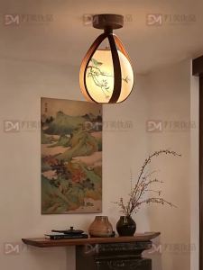DENGMEIYOUPIN | Zen Aesthetic Bamboo Painting Ceiling Light