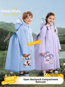 WEICHENGNEI | Rainproof Raincoat for Children with Backpack Pocket