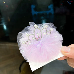 Princess Crown Hair Clip for Girls Pearl Hair Accessories Cute Baby Headwear Childrens Fashionable Hairpins Summer New Arrival