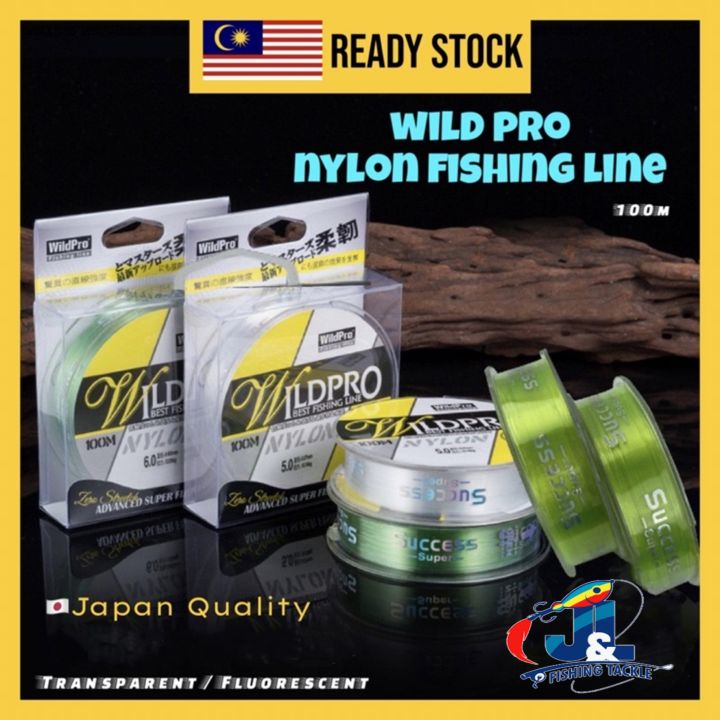FL002】WILD.PRO Fishing Line 100m Nylon Fishing Line Super Strong