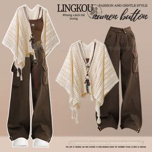 NUMEN BUTTON | Bộ Đồ Du Lịch Mùa Hè Thanh Lịch