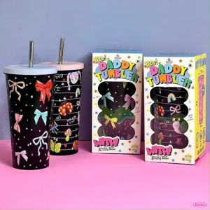 DADDY | Tumbler แก้วเก็บความเย็น/ความร้อน พิมพ์ลายสุดน่ารัก มีให้เลือกถึง 2 แบบ แถมฟรีหลอดสเตนเลส