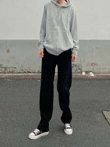 กางเกงวอร์มทรงตรงผ้ายืดสำหรับเล่นกีฬาในฤดูใบไม้ร่วงและฤดูหนาว กางเกงขายาวลำลองสำหรับผู้ชายและผู้หญิง ใส่สบาย เอวยางยืด ดีไซน์ใหม่ ทรงหลวม