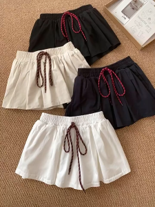 CHÂN VÁY XOÈ KAKI CẠP CHUN DÂY RÚT FROM BASIC CỰC NĂNG ĐỘNG