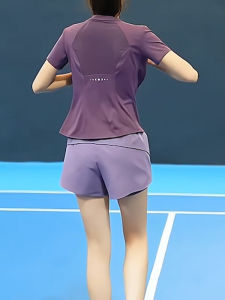 ชุดโยคะผู้หญิงระบายอากาศได้ดีแห้งเร็ว ซิป แขนสั้น ขาสั้นหลวม ชุดกีฬา ชุดโยคะฤดูร้อน 2024 ใหม่