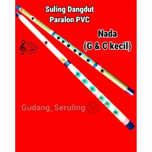2 buah seruling dangdut dari paralon PVC Nada G & C kecil