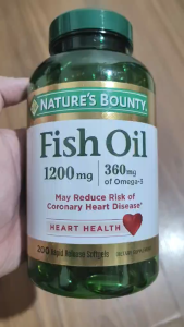 Nature’s Bounty Fish Oil 1200mg 360mg of Omega-3 (200 Rapid Release Softgels)
