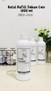 SHIRO SCALE - Botol Isi Ulang Sabun Deterjen 1000 ml 1 Liter Putih Aesthetic