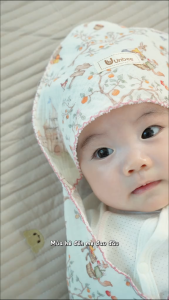 Khăn ủ cho bé sơ sinh Unbee chất xô muslin mềm mại thấm hút tốt - Khăn ủ choàng mùa hè cho bé