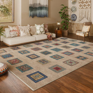 High-Quality Retro Bohemian Carpet Washable Wipeable