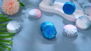Automatic Toilet Bowl Cleaner Tablets Pink and Blue Long Lasting Bathroom Tank Tablets