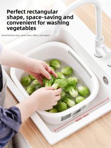 ASVEL | Large Kitchen Vegetable Basket with Drainage for Washing Fruits and Vegetables