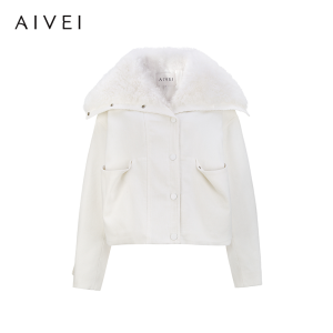 AIVEI | Winter Barn Wind Casual Furry Wool Collar Coat