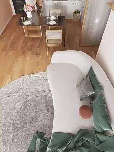 Large Corner Round Full-length Mirror
