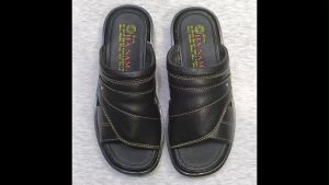 Dép Nam Quai Ngang Da Bò Thật TiTi ĐÔ Đế Cao Dành Cho Người Thấp DNA2126