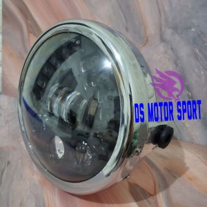 Lampu depan ninja ss daymaker Assy tinggal pasang Lampu daymaker ninja r ninja ss ring besi crom Batok lampu NInja R SS set daymaker 19led