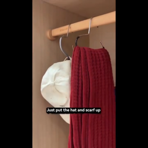 Hat Hook Ring Hanger Non-slip Closet Organizer | Multifunctional Scarf Towel Tie Hanging Rack