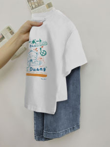 Áo Thun Cotton Tay Ngắn Màu Trắng Cho Nữ Mùa Hè Thiết Kế Tay Thường Dáng Ôm Vừa Vặn in Họa Tiết Hoa Họa Tiết Chữ Cái