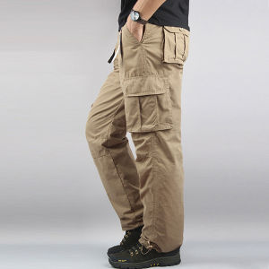 Spring Summer Thin Multi-Pocket Outdoor Loose Casual Pants Sports Workwear Long Trousers for Men Youth Active Style Straight Leg