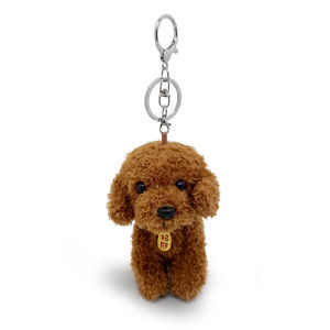 Plush Teddy Dog Doll Christmas Gift Bag Pendant Couple Keychain Small Dog Toy Soft Cuddly Stuffed Animals Accessories