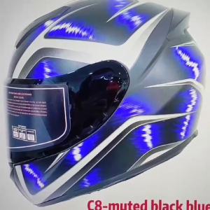 SIZE LARGE BLACK VISOR HELMET K691A-C8 RXR Full Face Helmet With ICC. With BPS