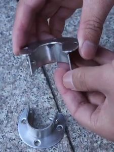 BLINGOO Flange Rod Hanger U Shaped Rod Supports Pole Sockets Wardrobe Closet Rod Bracket Stainless Steel