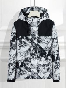 ROMON | Lormen Mens Casual Camouflage Outdoor Jacket Windproof Spring Autumn Short Coat Zipper Closure Standard Fit Fashion Urban Style