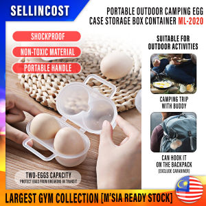 SellinCost Egg Scrambler Spinner 2 Grids Egg Storage Compartment Camping Outdoor Egg Storage Boxes Container Rolling Storage Tray Rack Dispenser (Dapur Kitchen) Organizer Storage Bekas Telur ML-2020 ML-7686 ML-1214