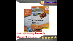 Plastik Laminating Film F4 Folio Amanda 100 Micron / isi 100 Lembar 225 x 340mm / Per Pak
