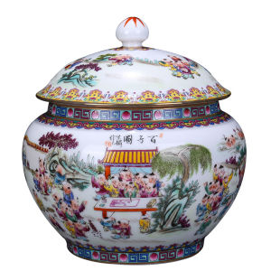 Hand-painted New Chinese Style Tea Storage Jar