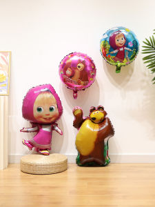 Martha Bear Ball Balloon Aluminum Film Cartoon Holiday Kids Princess Birthday Scene Layout Cross-Border Foreign Trade