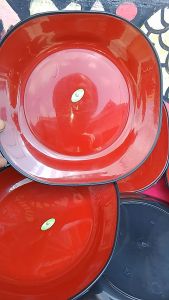 Piring Plastik  Piring Ramen (Kotak Bulat) Isi 6 pcs