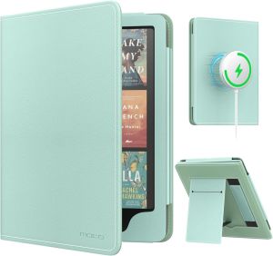 เคสแท่นวางน้ำหนักเบา MoKo สำหรับ7 "/6.8" รุ่นลายเซ็น Kindle Paperwhite (12th/11th Gen-2024/2022) และ Kindle Colorsoft-สามารถใส่ได้กับ Iphone Magsafe สำหรับ Samsung/Anker แผ่นชาร์จไร้สายเคสป้องกันแท็บเล็ต