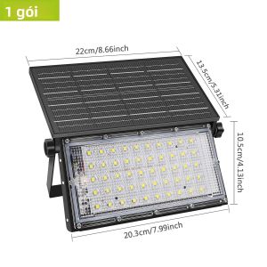 Đèn Năng Lượng Mặt Trời 50W Đèn LED Ngoài Trời Làm Đèn Chống Nước An Ninh Chiếu Sáng Cho Nhà Để Xe Hàng Rào Sân Vườn Trại Hike Năng Lượng Mặt Trời Có Thể Gập Lại