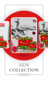 5 Pcs Set Corrugated Christmas Box Packaging Box Set Glossy Laminated for Gifts Luxury Gifting