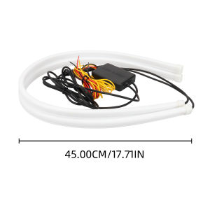 KEVANLY | 2Pcs RGB Car LED DRL Daytime Running Lights APP Control Flexible Auto Headlight Strips Decorative Lamp Turn Signal Lamps 12V
