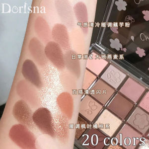 Dorisna New 20 Colors Glitter Eyeshadow Palette Portable Makeup Matte Shimmer Eye Shadow Shiny Long Lasting Natural Eyeshadow Cosmetics for Beginner