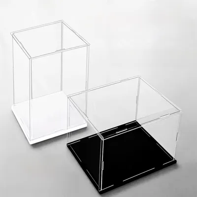 Transparent Dustproof Cover Simple Anime Toy Storage Display Box Transparent Model Block Childrens Toy Storage Organizer
